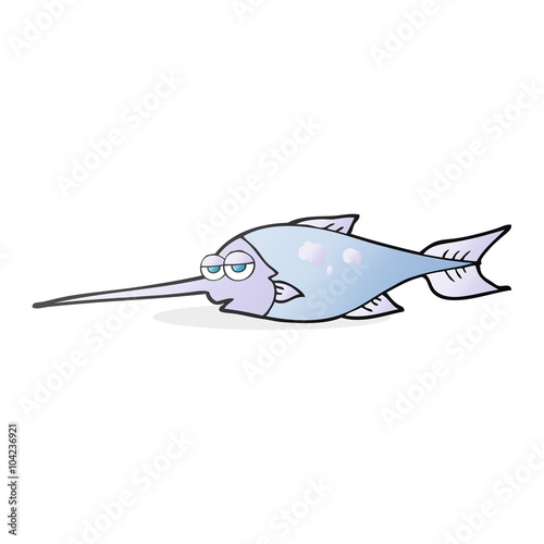 cartoon swordfish