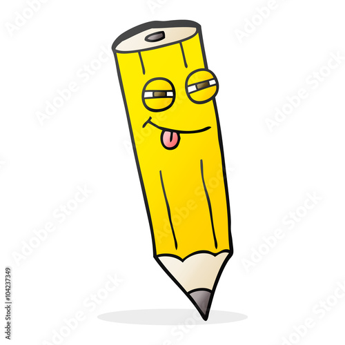sly cartoon pencil