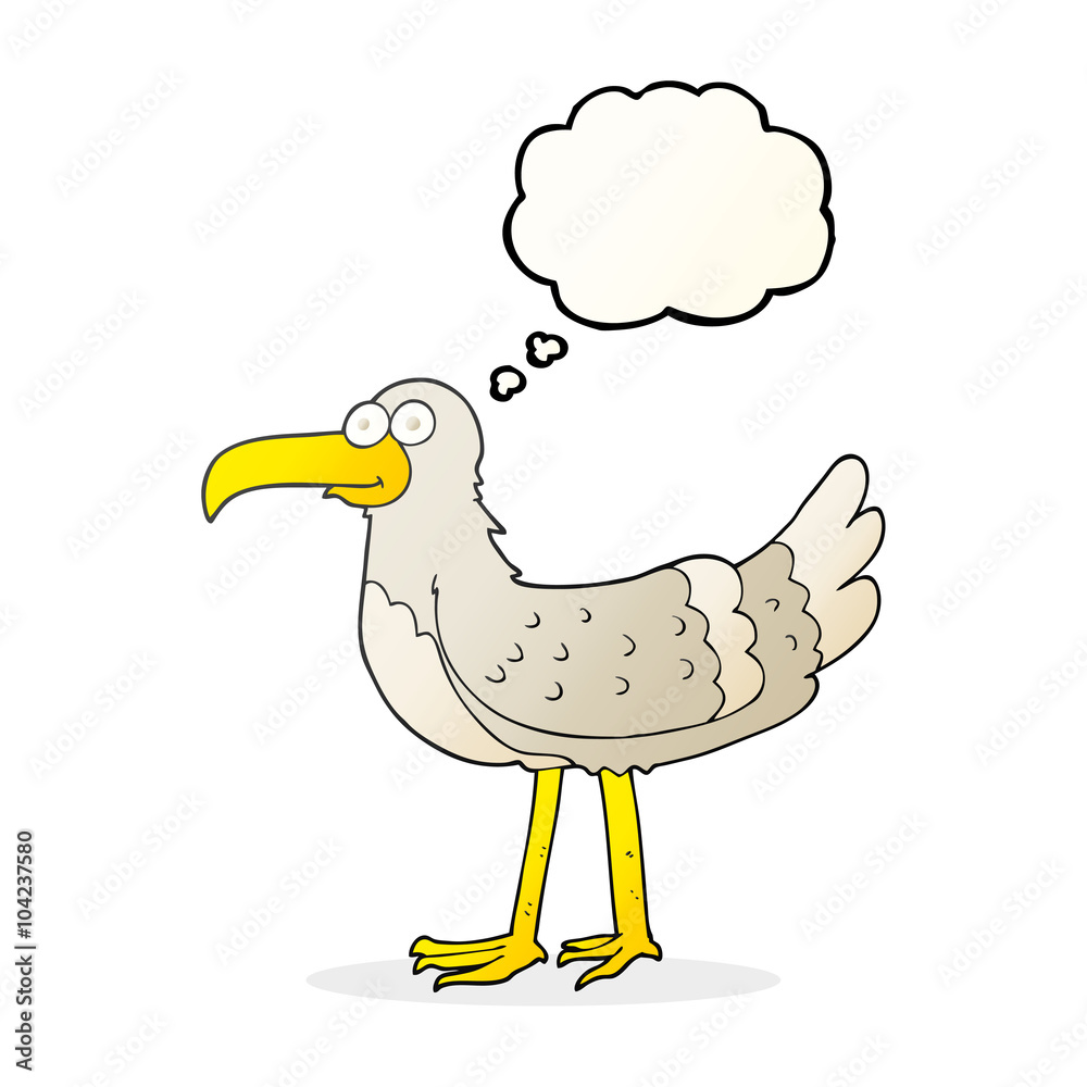 thought bubble cartoon seagull thought bubble cartoon seagull