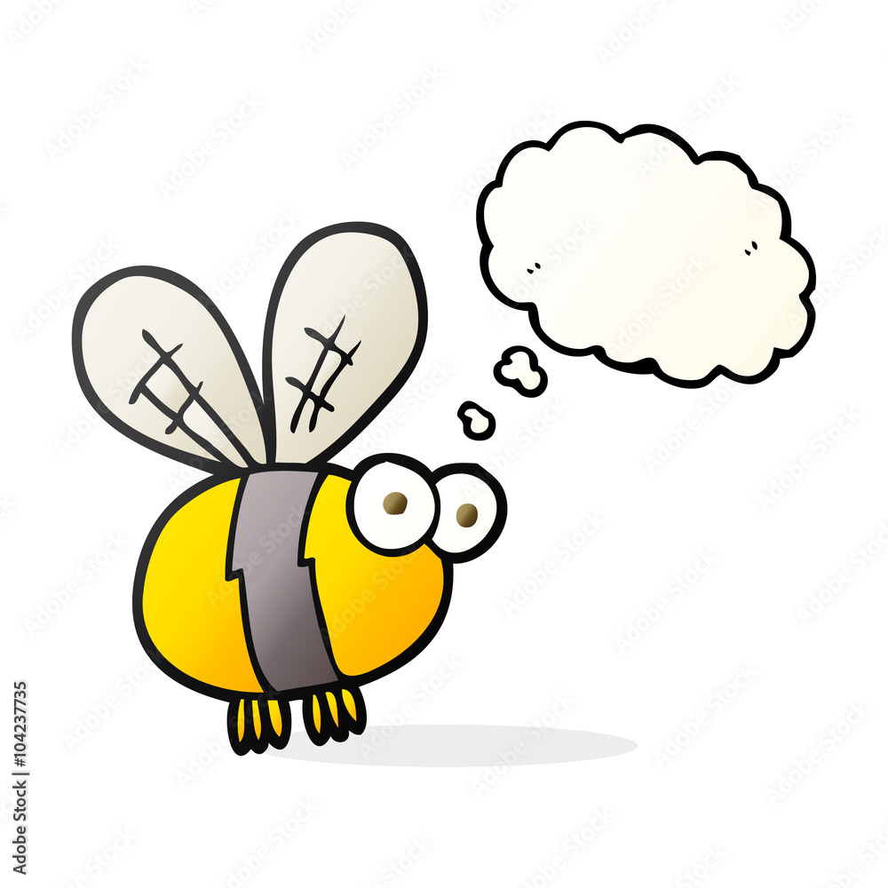 thought bubble cartoon bee