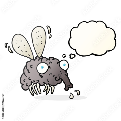 thought bubble cartoon fly