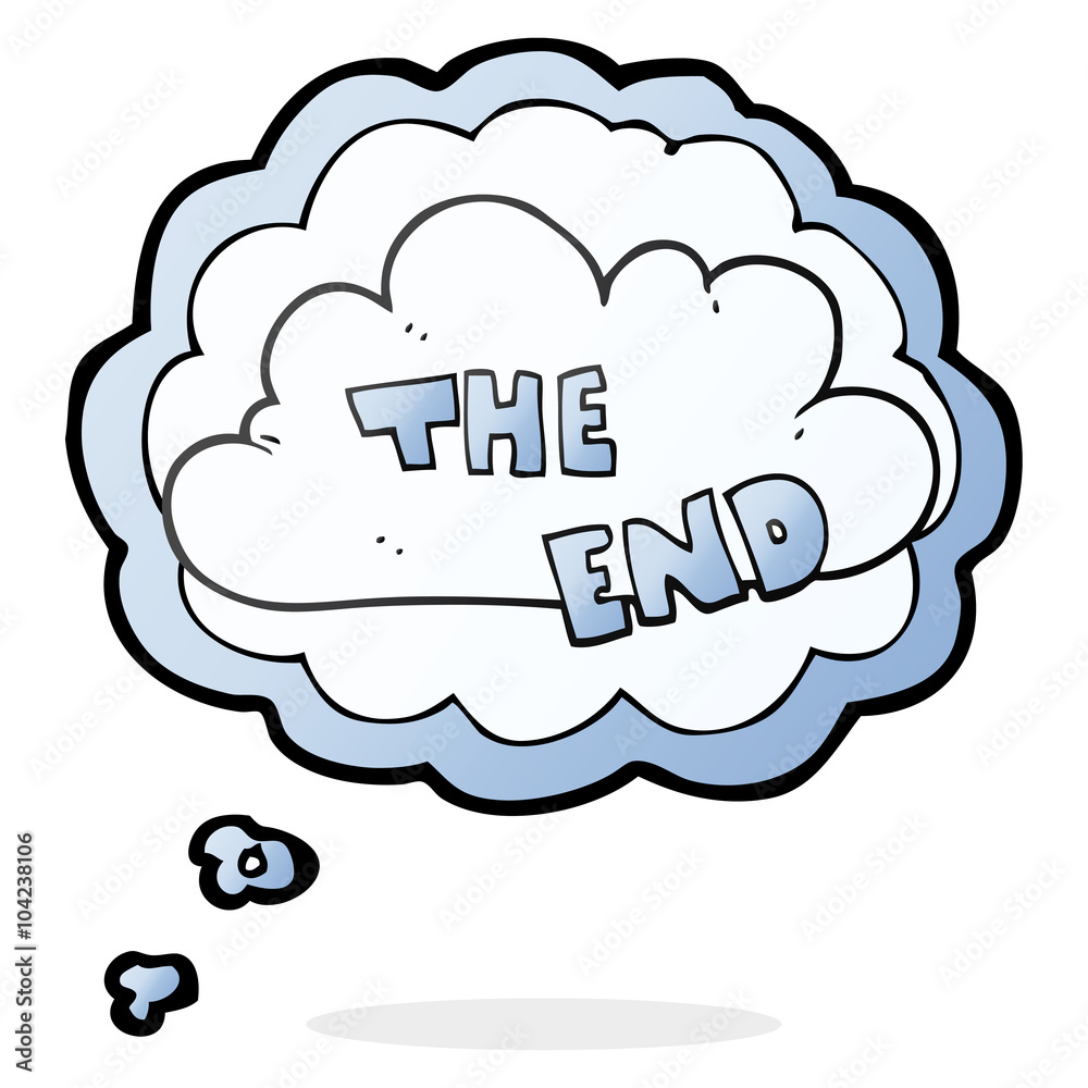 thought bubble cartoon The End symbol thought bubble cartoon The End symbol