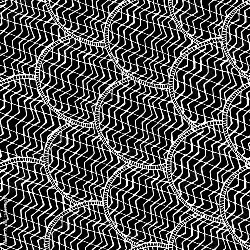 Knit geometrical abstract pattern seamless. Hand drawn pattern i