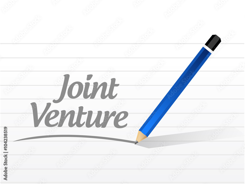 Joint Venture message sign concept illustration Joint Venture message sign concept illustration