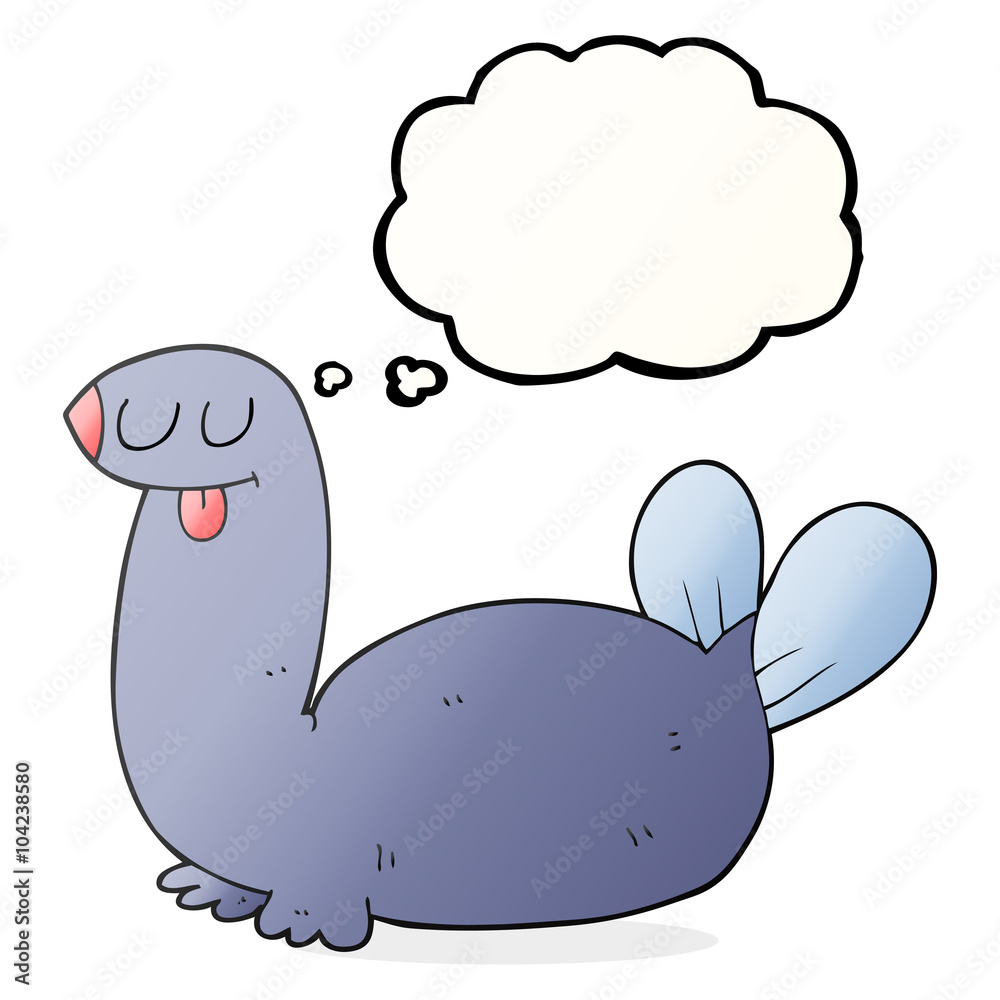 thought bubble cartoon seal thought bubble cartoon seal
