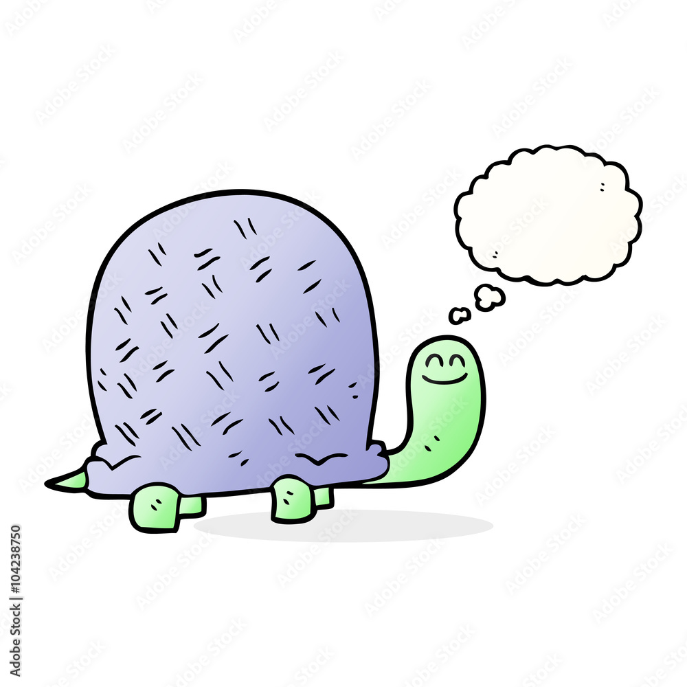thought bubble cartoon turtle
