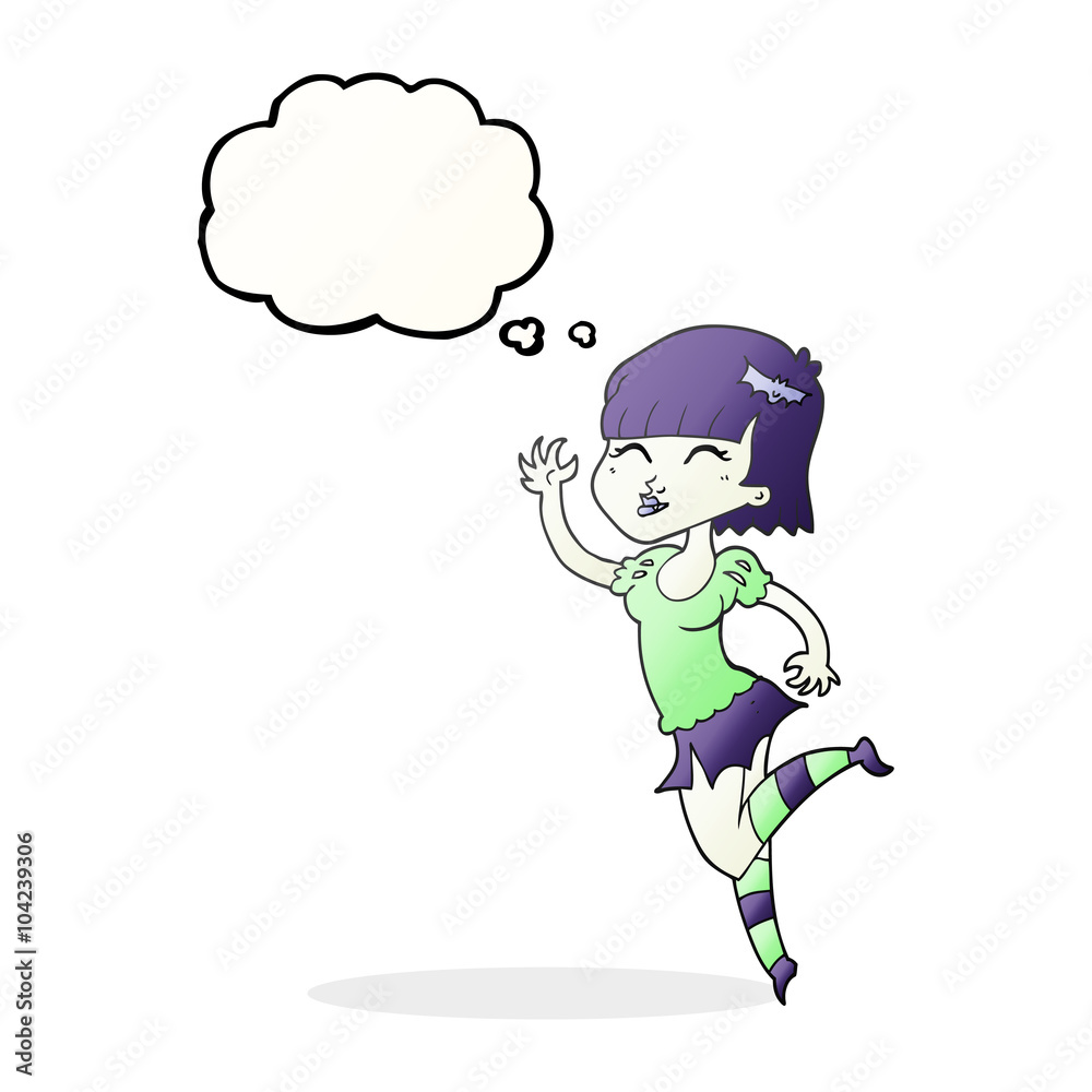 thought bubble cartoon vampire girl thought bubble cartoon vampire girl
