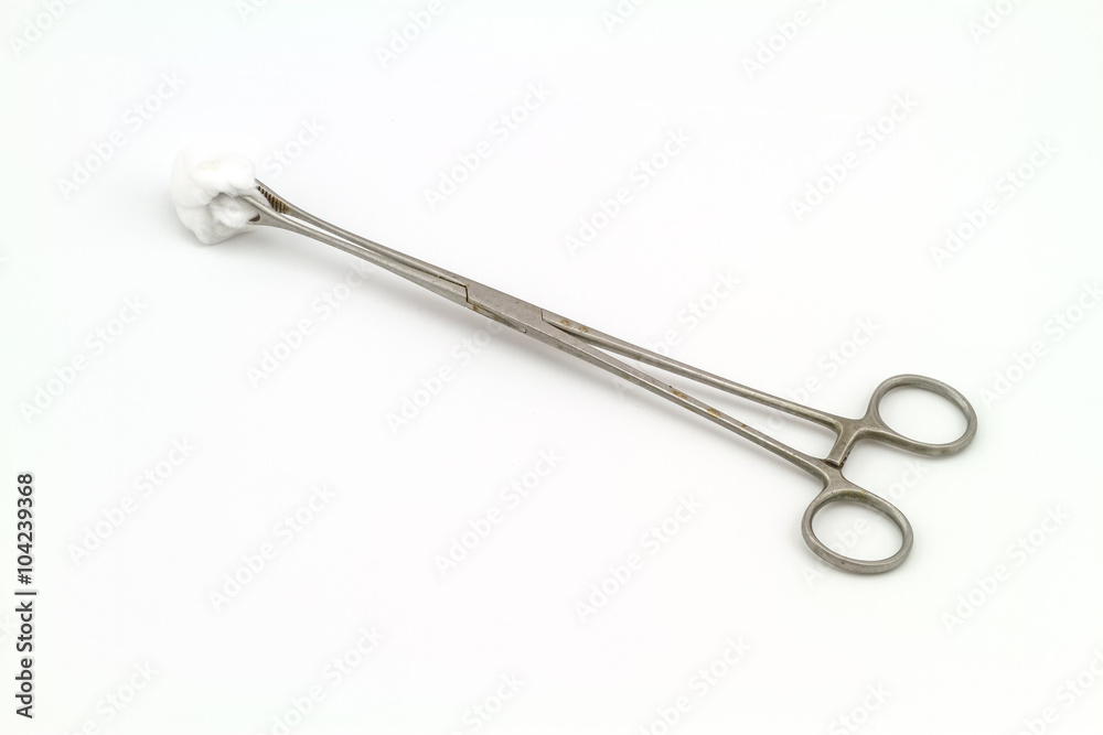 Surgical instrument (straight hemostat, sponge forceps) cotton Surgical instrument (straight hemostat, sponge forceps) cotton
