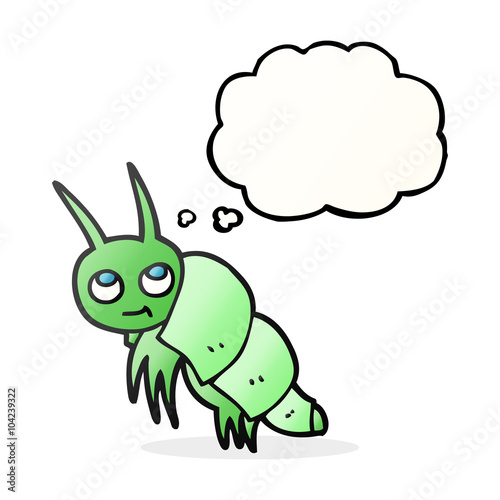 thought bubble cartoon little bug