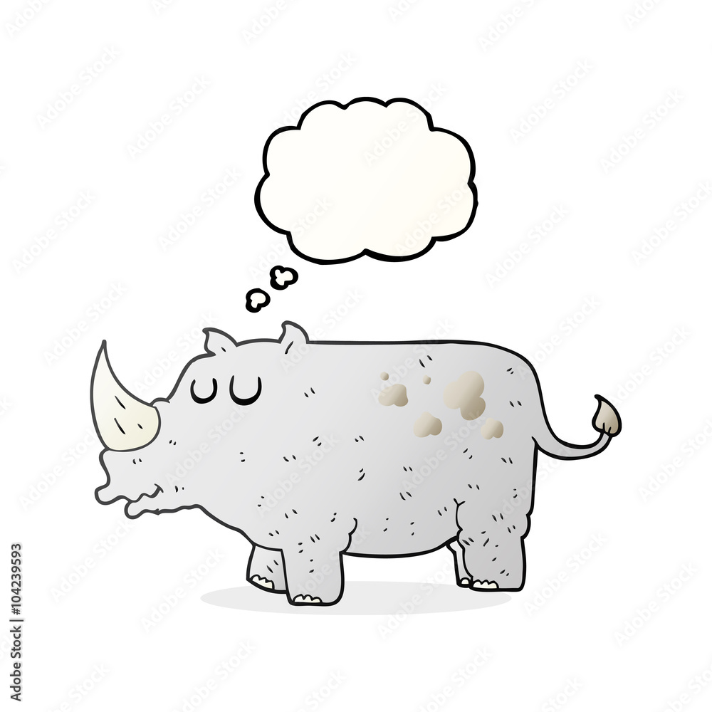 thought bubble cartoon rhino thought bubble cartoon rhino