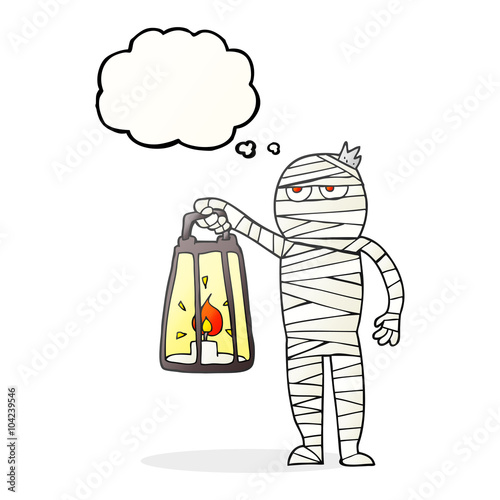 thought bubble cartoon mummy