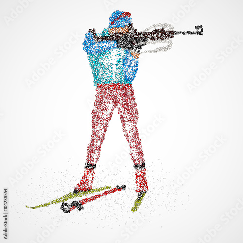 abstract biathlon sportsman