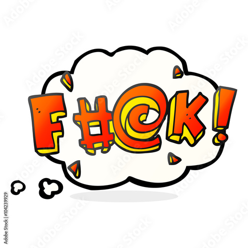 thought bubble cartoon swearword