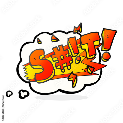 thought bubble cartoon swearword
