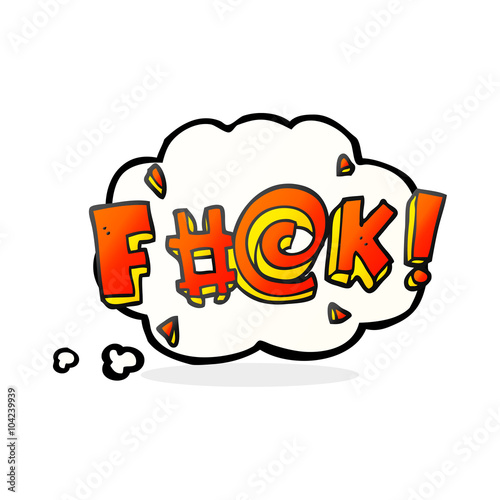 thought bubble cartoon swearword
