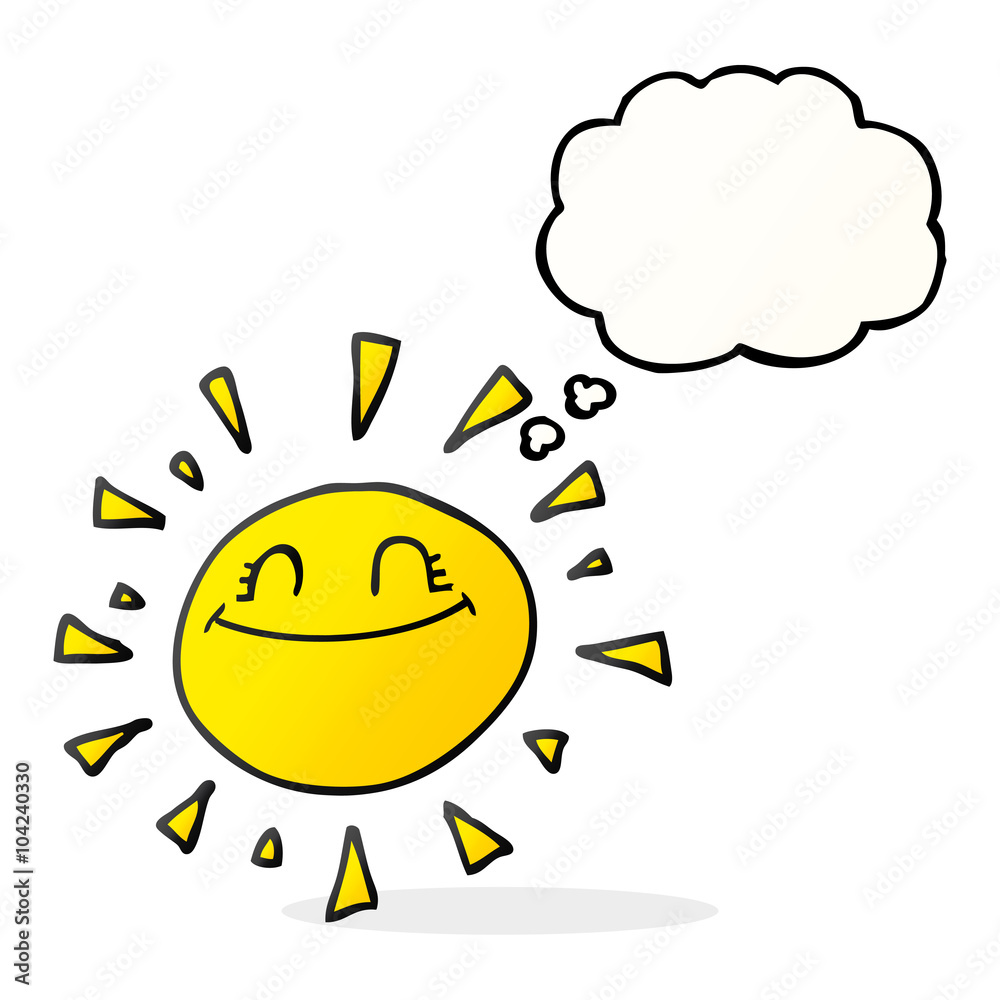happy thought bubble cartoon sun happy thought bubble cartoon sun
