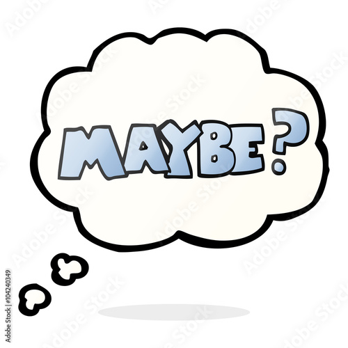 maybe thought bubble cartoon symbol