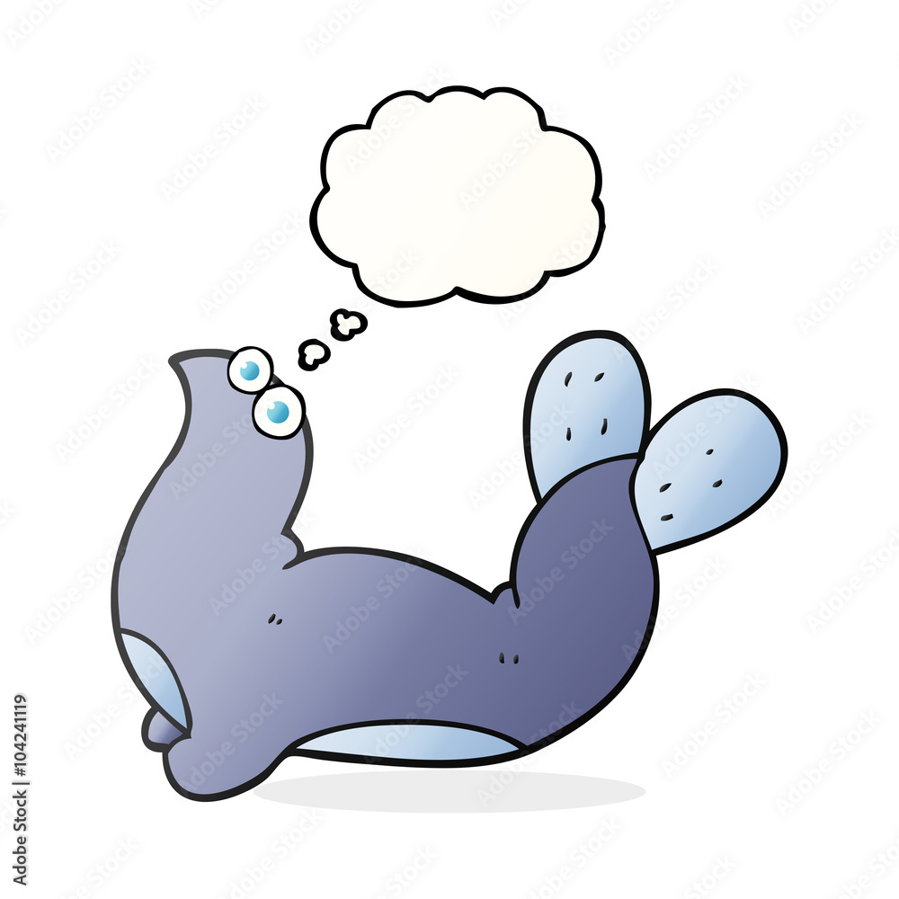 thought bubble cartoon seal thought bubble cartoon seal