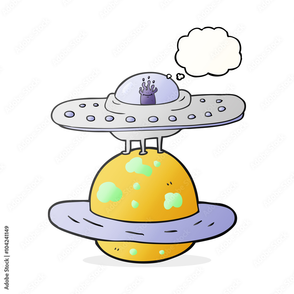 thought bubble cartoon flying saucer thought bubble cartoon flying saucer