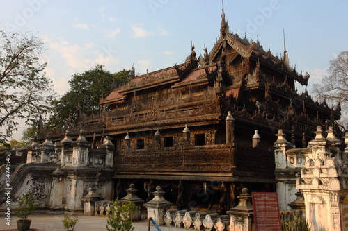 Shwenandaw Kyaung Temple in Mandalay, Myanmar 