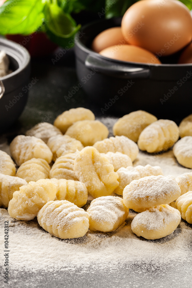 Uncooked homemade gnocchi Uncooked homemade gnocchi