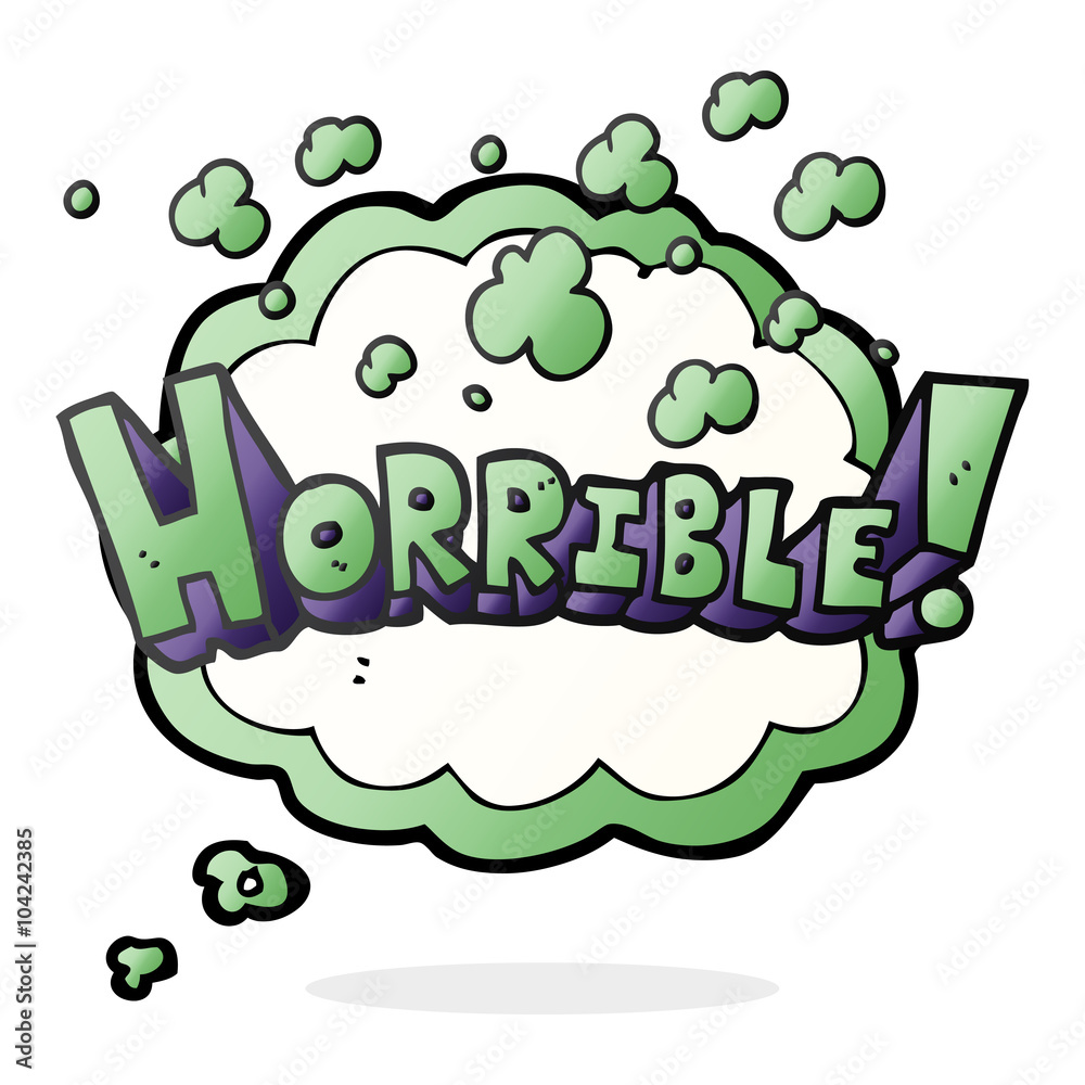thought bubble cartoon word horrible thought bubble cartoon word horrible