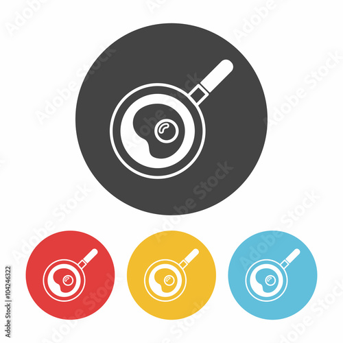 Omelette pan icon