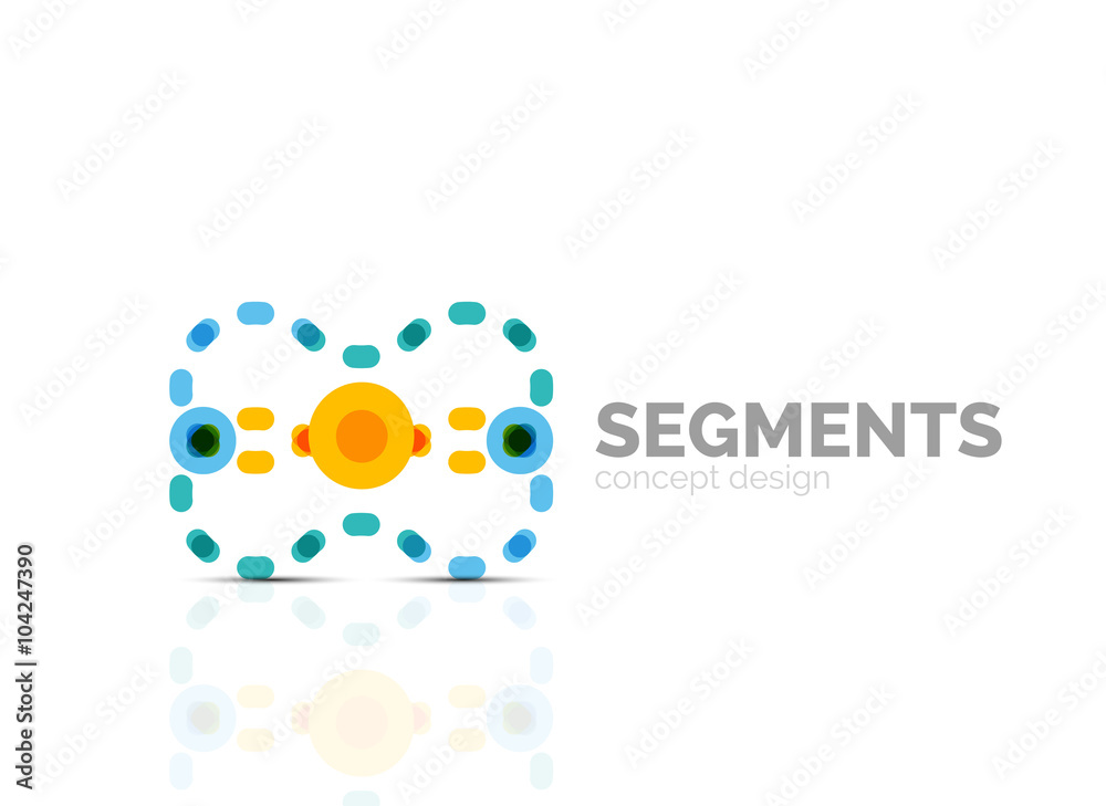 Vector outline minimal abstract geometric logo Vector outline minimal abstract geometric logo
