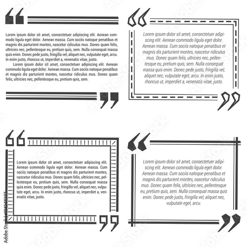 Four quote bubble template