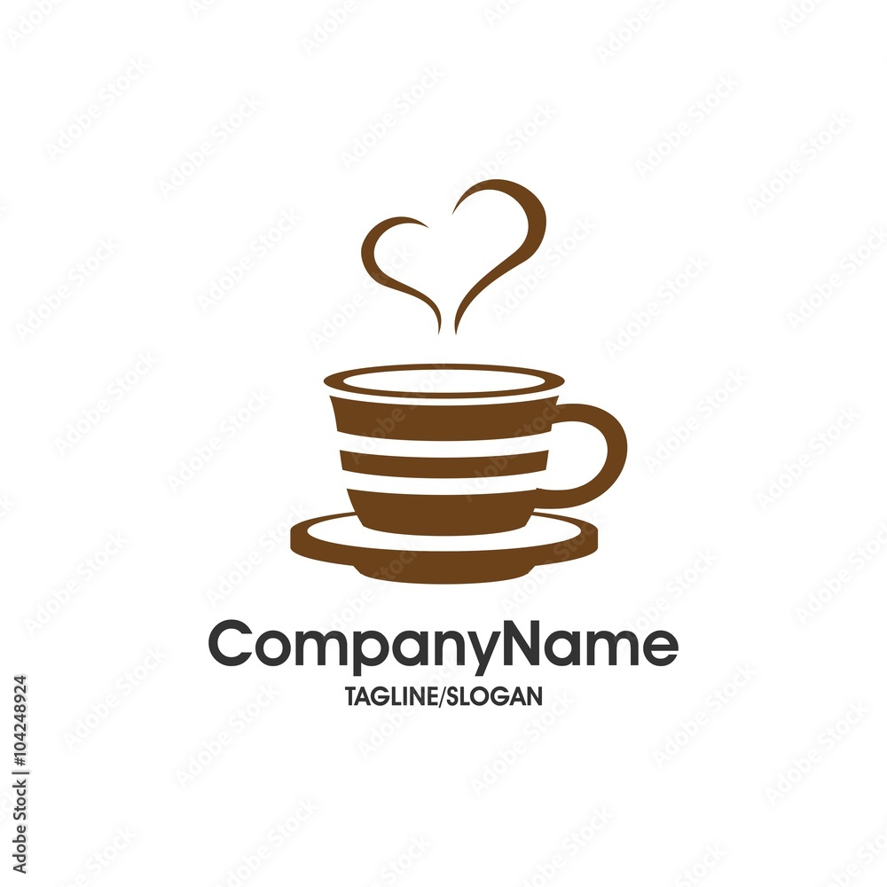 Obraz premium Coffee and Tea Cafe logo icon vector