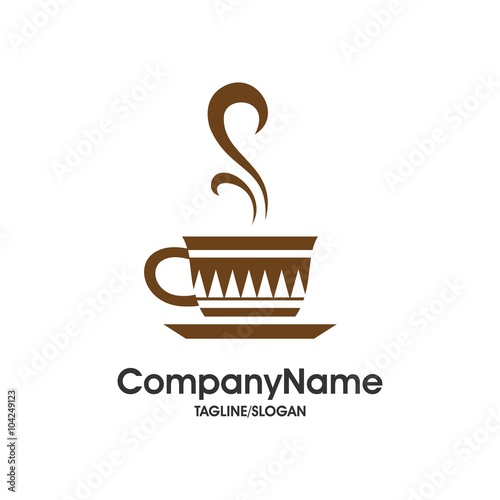 Coffee and Tea Cafe logo icon vector