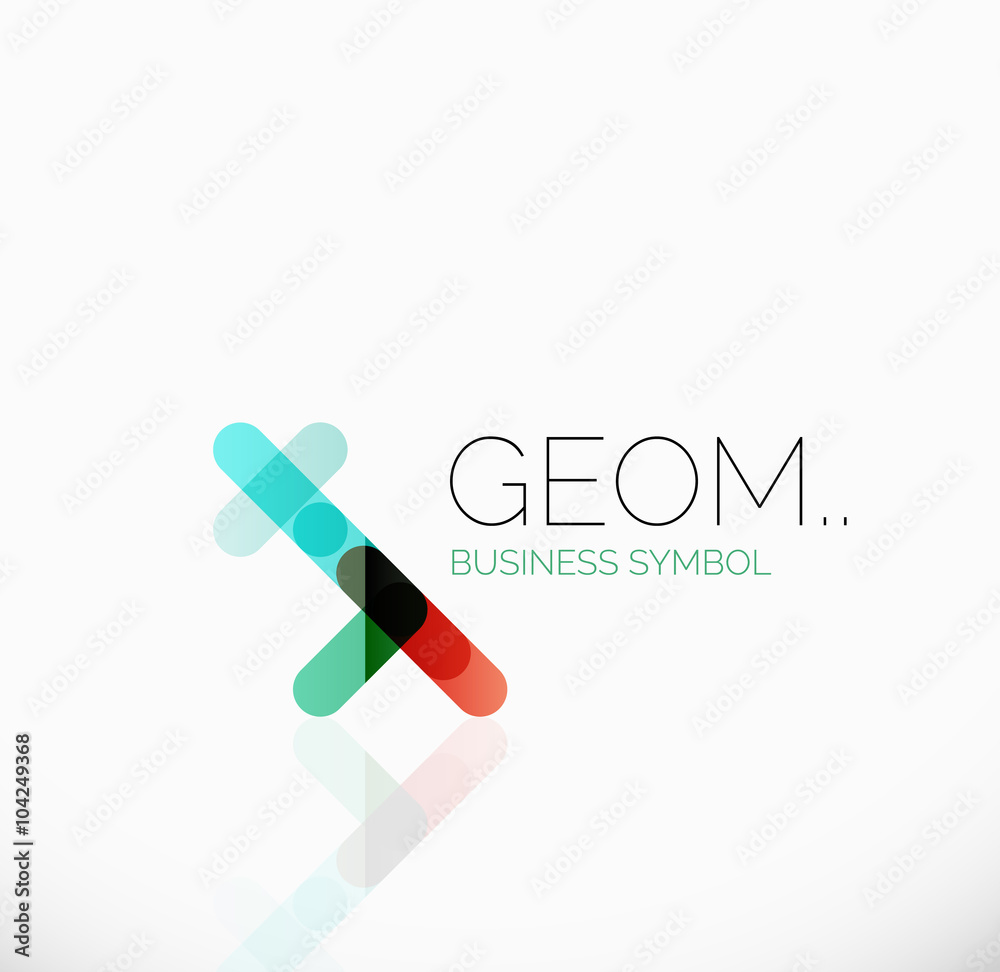 Logo, linear abstract geometric icon Logo, linear abstract geometric icon