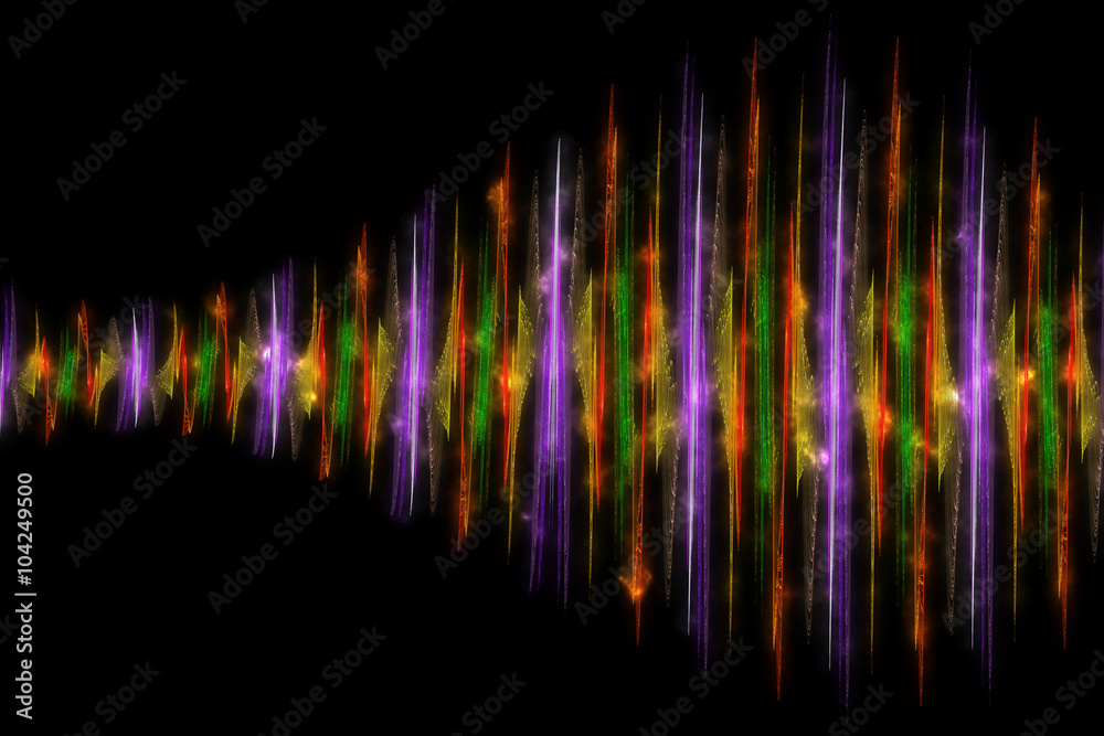 color abstract sound wave