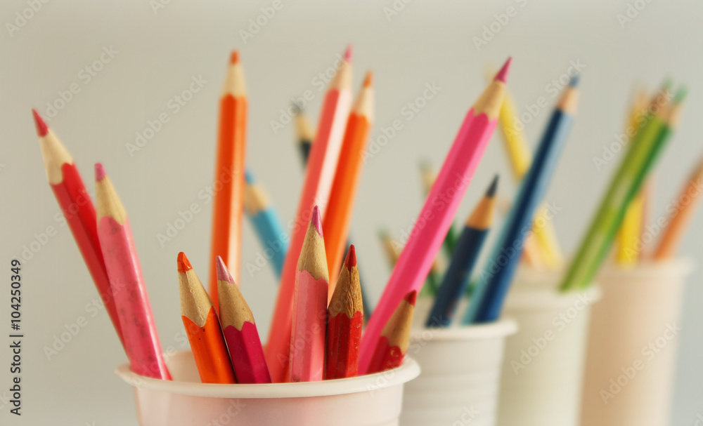 Fototapeta premium Set of color pencils