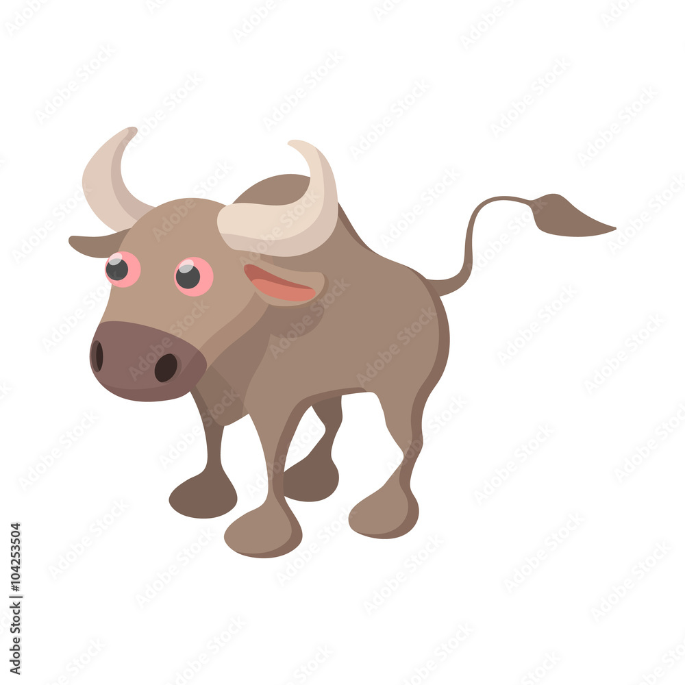 Bull icon, cartoon style Bull icon, cartoon style