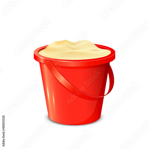 Bucket with sand