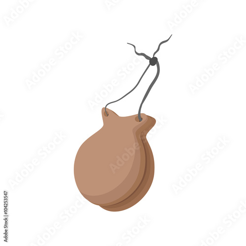 Spanish castanets icon, cartoon style