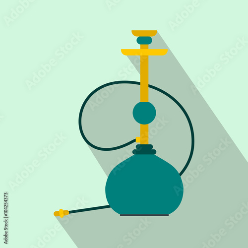 Hookah icon, flat style 