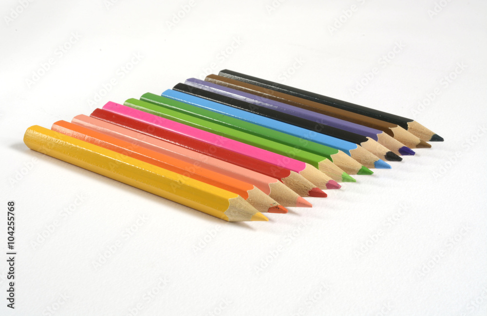 Colour pencils isolated on white background Colour pencils isolated on white background