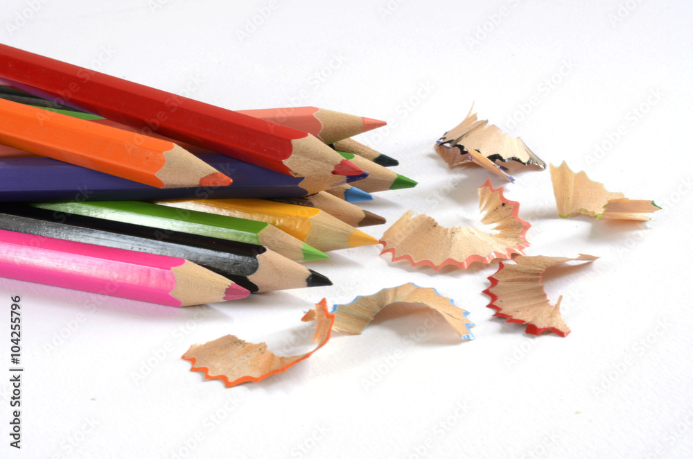 Colour pencils isolated on white background Colour pencils isolated on white background