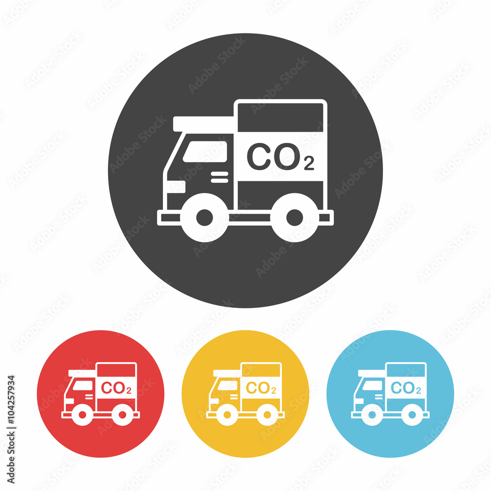 Environmental protection concept green car icon Environmental protection concept green car icon