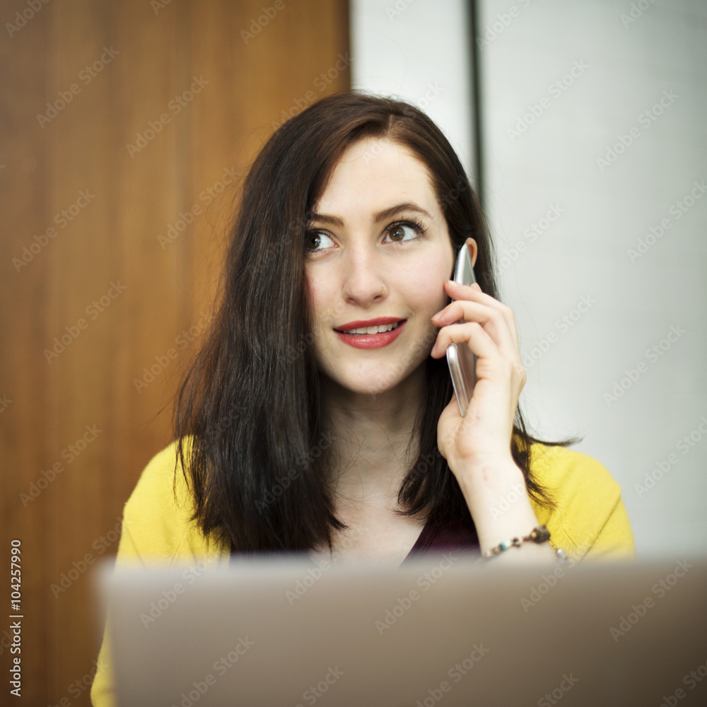 Woman Laptop Browsing Searching Social Networking Technology Con Woman Laptop Browsing Searching Social Networking Technology Con