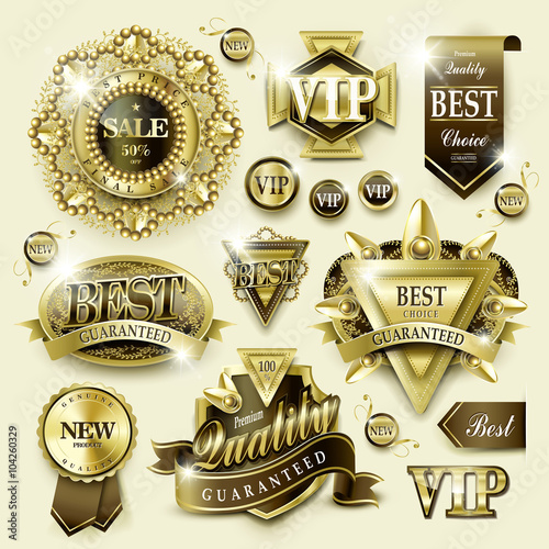 gorgeous golden label collection set