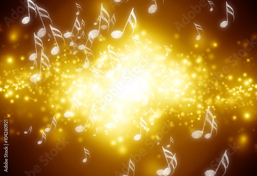 Musical notes on background