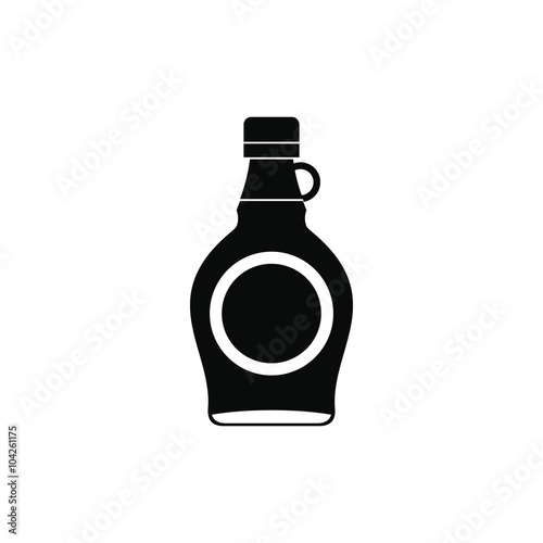 Bottle of maple syrup icon, simple style