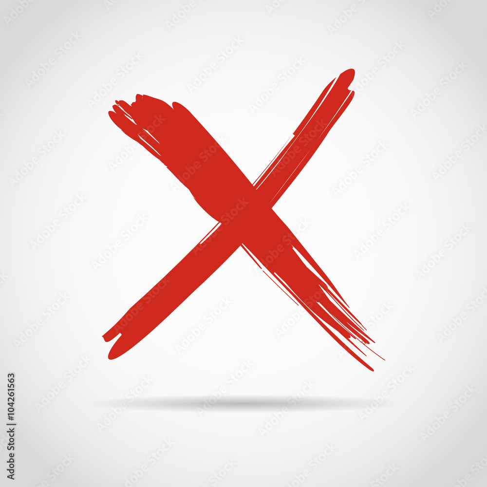 An image of a red grunge x An image of a red grunge x