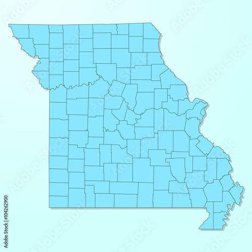 Missouri blue map on degraded background vector