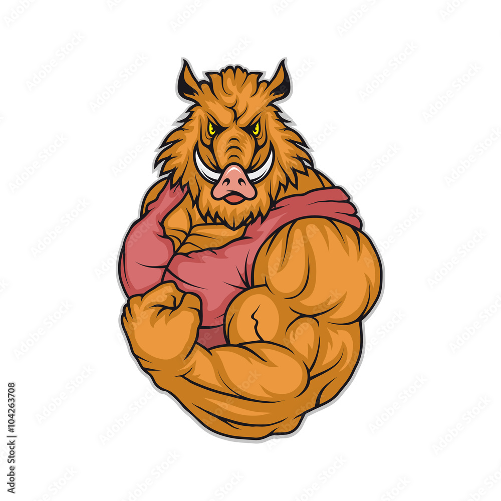 Naklejka premium Boar logo