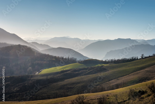 Panorama colline bolognesi, italia. © David Pellicola