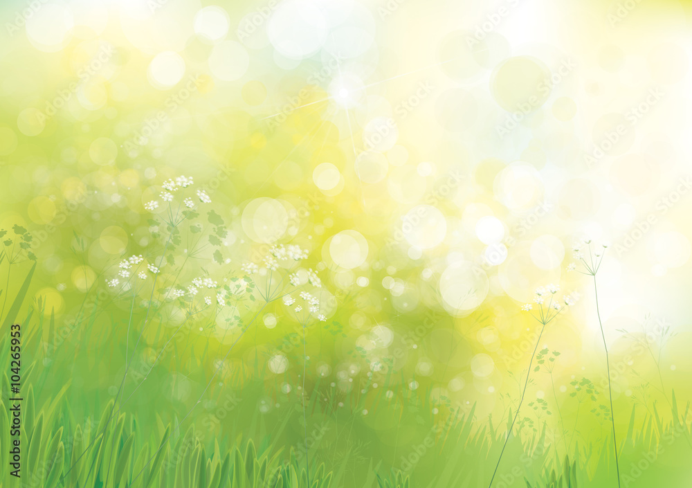 Vector green nature background.